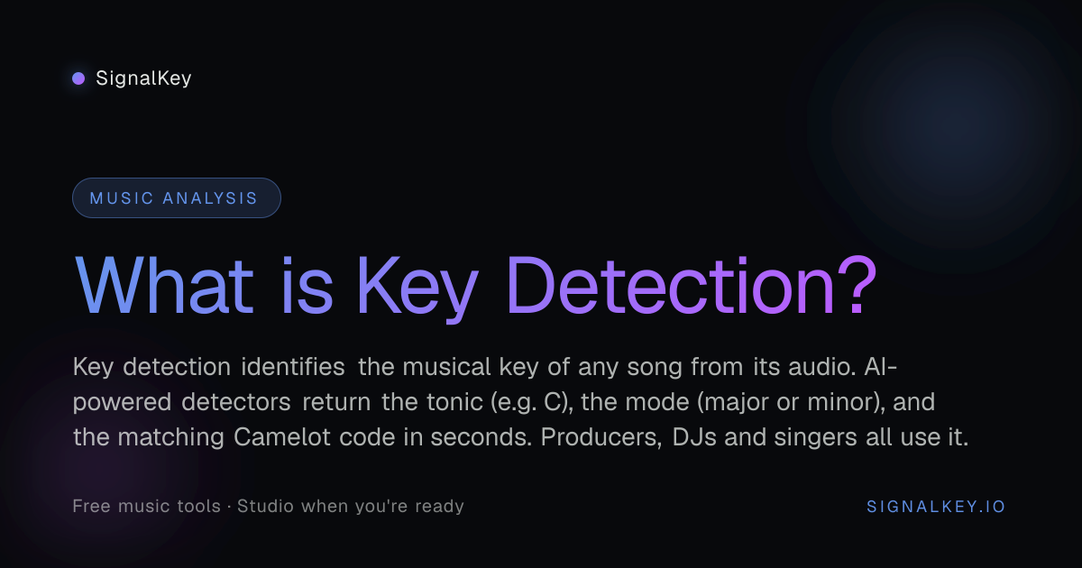 What is Key Detection? AI Music Analysis · SignalKey