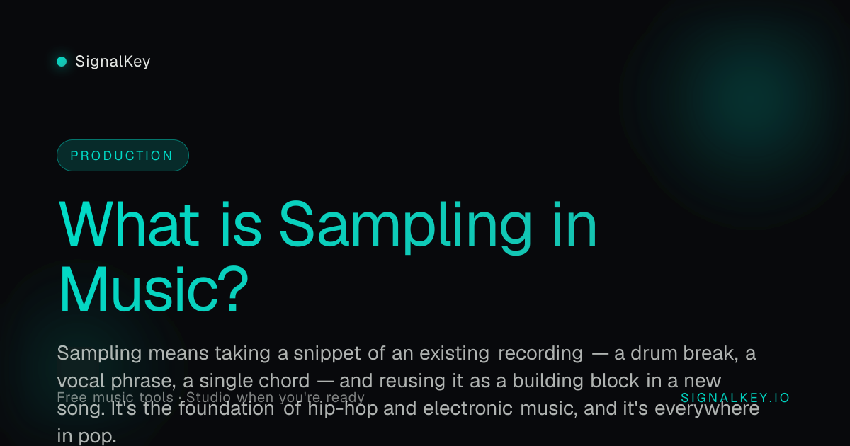 What is Sampling in Music? Producer Guide · SignalKey